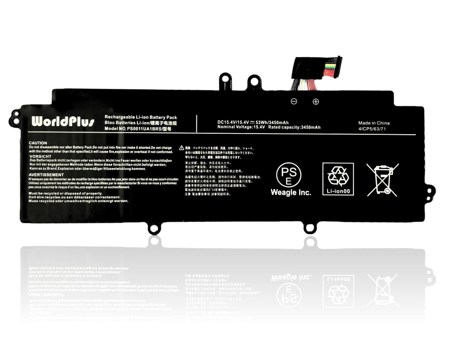WorldPlus PS0011UA1BRS 互換バッテリー 東芝 Toshiba Dynabook G83/HS V83/HS Portege X30L-J X30L-K-139
