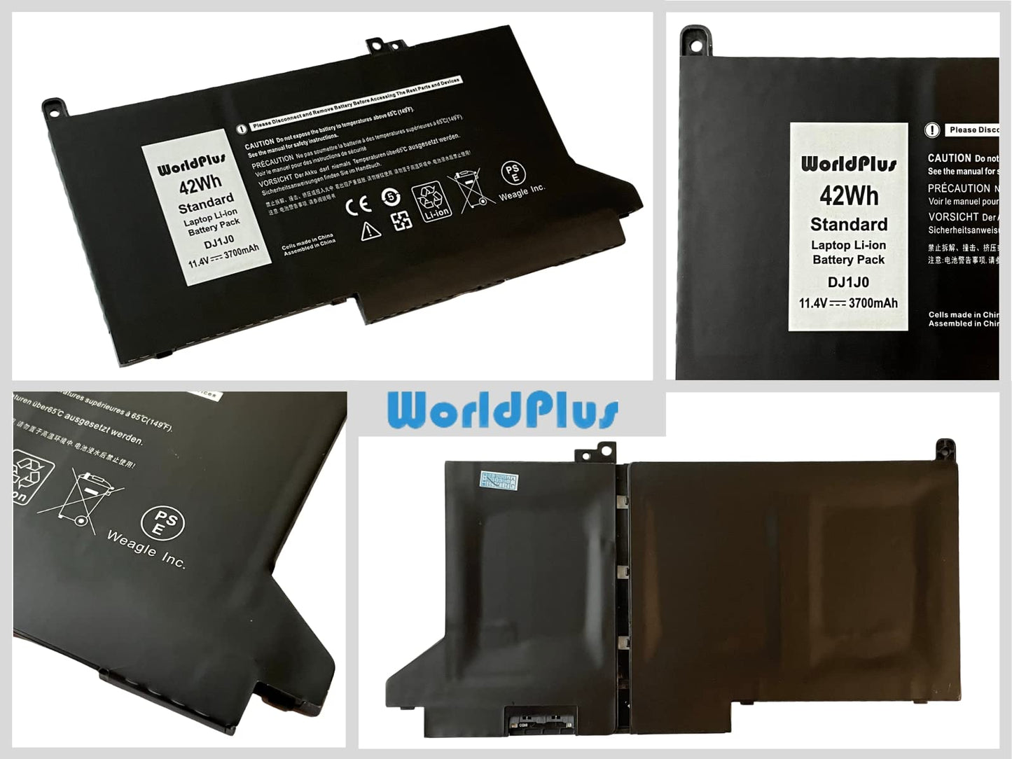 WorldPlus DJ1J0 バッテリー Dell Latitude 7280 7290 7380 7390 7480 7490 E7280 E7290 E7380 E7390 E7480