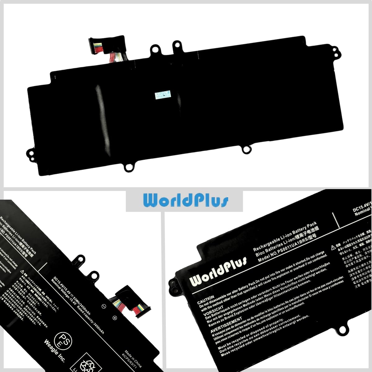 WorldPlus PS0011UA1BRS 互換バッテリー 東芝 Toshiba Dynabook G83/HS V83/HS Portege X30L-J X30L-K-139