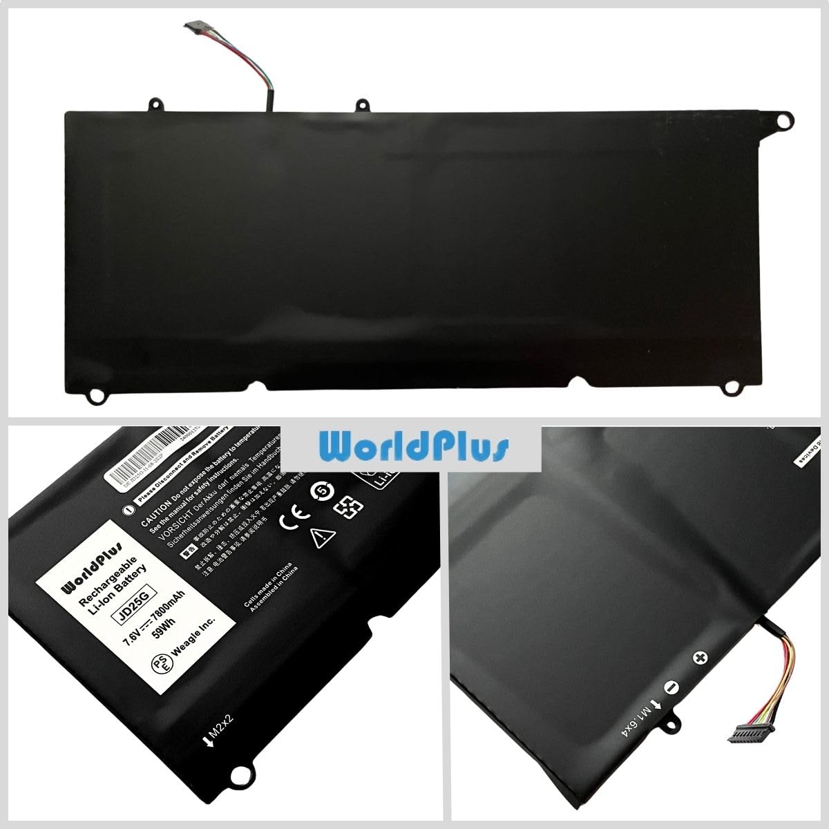 WorldPlus デル Dell XPS 13 9343 9350 交換バッテリー JD25G 90V7W 5K9CP RWT1R 0DRRP 0N7T6 対応