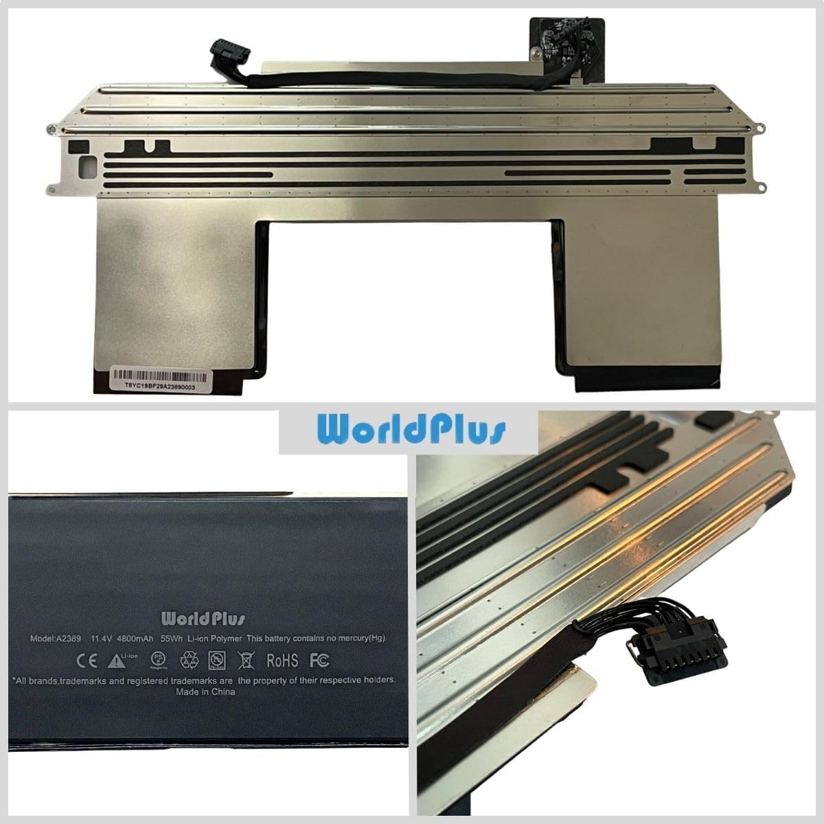 WorldPlus A2389 互換バッテリー MacBook Air M1 2020(A2337)MacBookAir10,1 対応