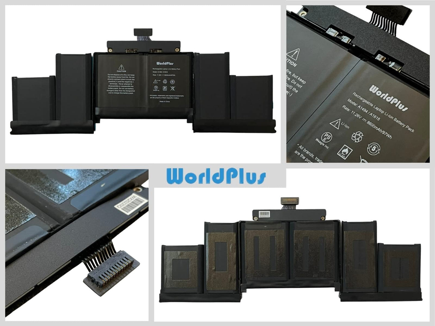 WorldPlus MacBook Pro 15 Retina 15インチ A1618 A1494 交換バッテリー Late 2013 / Mid 2014 2015