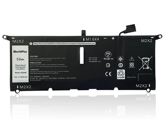 WorldPlus DXGH8 バッテリー DELL XPS 13 9370 9380 7390 / Inspiron 13 5390 5391 / Latitude 3301 E3301