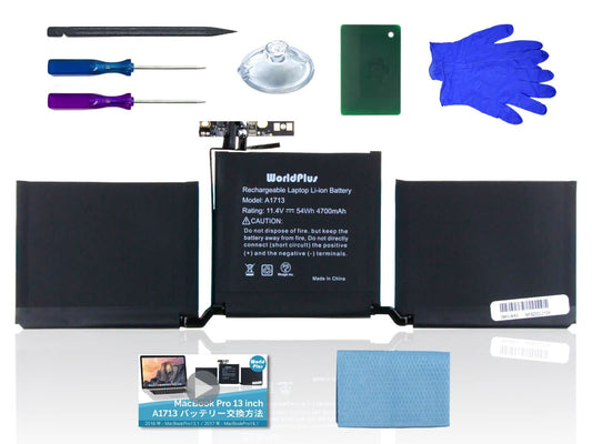 WorldPlus A1713 A2171 バッテリー MacBook Pro 13inch 2016 2017 2019 2020 2022 - A1708 A2159 A2289 A2338