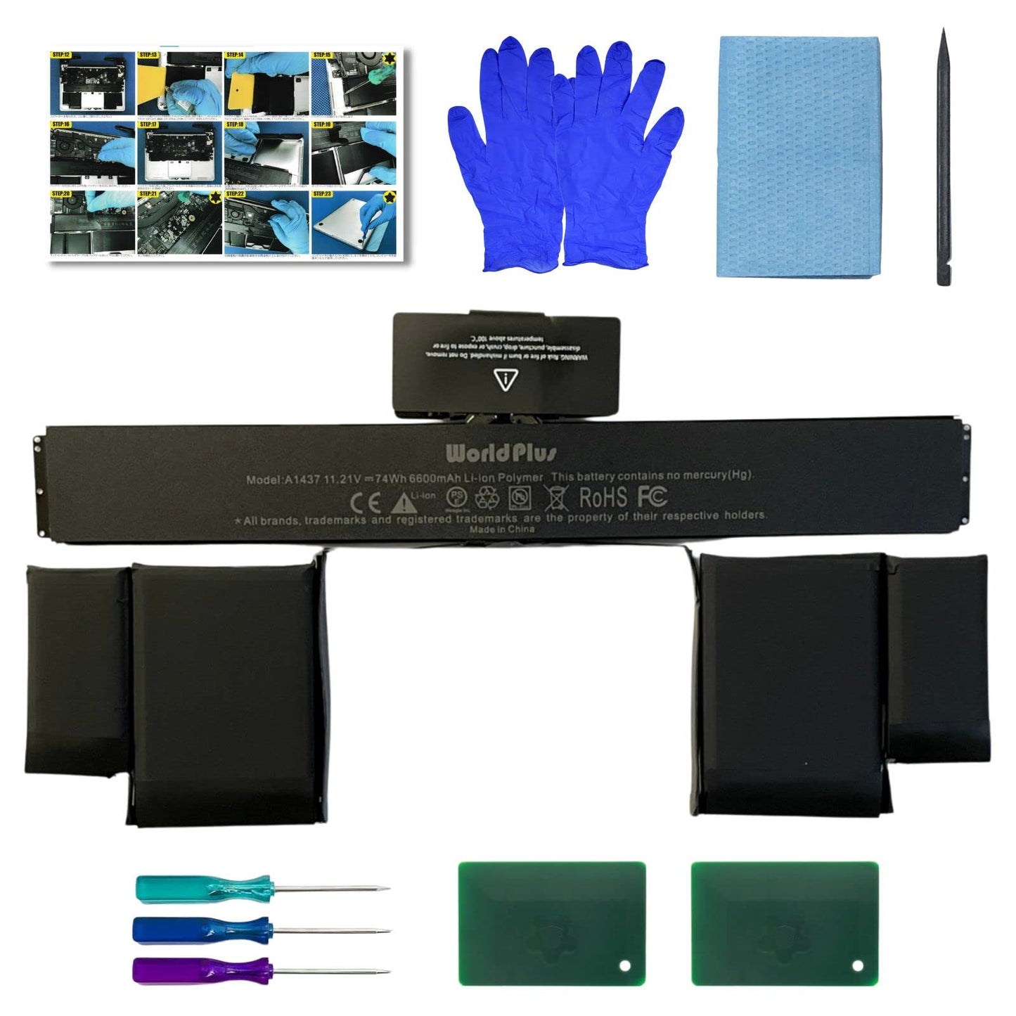 WorldPlus MacBook Pro Retina 13インチ A1437 A1425 交換バッテリー Late 2012 / Early 2013 対応