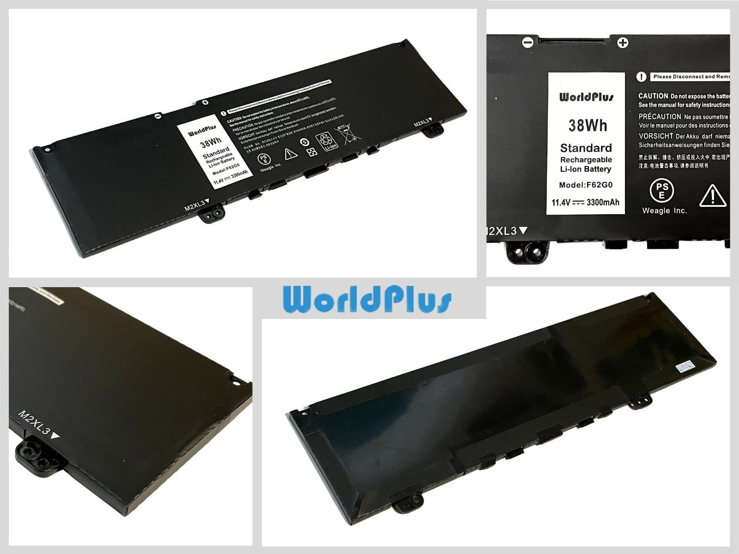 WorldPlus 互換バッテリー デル Dell Inspiron 13-5370 7370 7380 7373 / Vostro 13 5370 交換用 F62G0