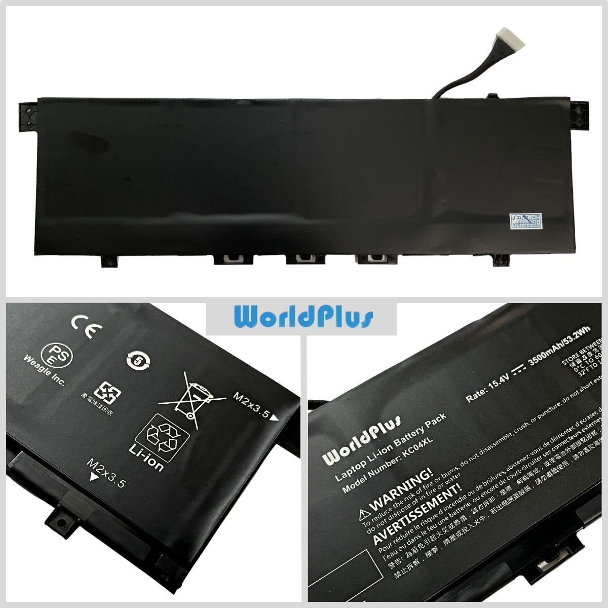 WorldPlus KC04XL 互換バッテリー HP Envy X360 13-ag0000 13-ar0000 13-ar0000 / ENVY 13-ah0000 13-AQ000